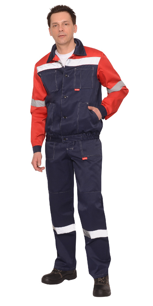 Костюм "ЛЕГИОНЕР": лето куртка, брюки синий с красным и СОП 50 мм