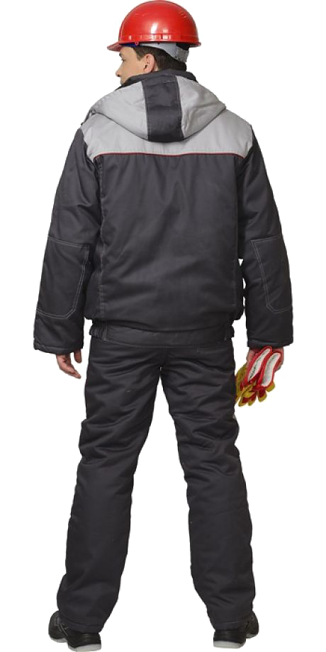 Костюм "Фаворит" зимний куртка, полукомбинезон, тёмно-серый с серым