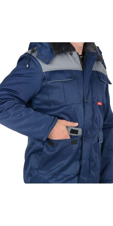 Костюм "Профессионал" утеплённый куртка, брюки, синий с серым