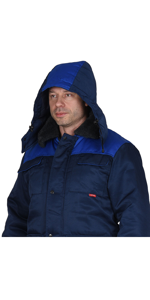 Костюм "Профессионал" утеплённый куртка, полукомбинезон, синий с васильковым