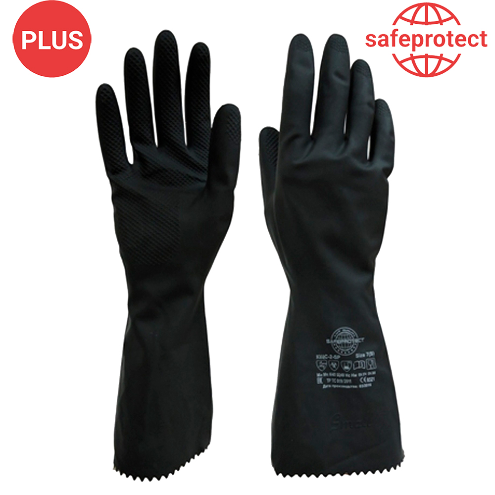 Перчатки Safeprotect КЩС-2-SP (латекс, дл. 300 мм)